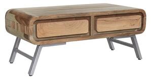 Reverso Wooden Coffee Table In Reclaimed Wood And Iron