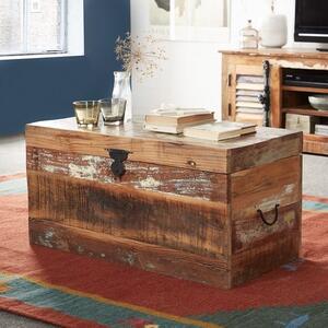 Coburg Wooden Storage Trunk In Reclaimed Wood