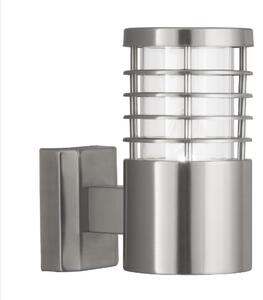 Satin Silver Outdoor Light With Polycarbonate Diffuser