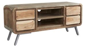 Reverso Wooden TV Stand In Reclaimed Wood And Iron