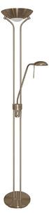 MotherChild Antique Brass Floor Lamp With Double Rotary Switches