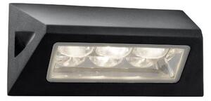 Oblong Outdoor Wall Light In Black With White LED