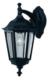 Bel Aire Outdoor Wall Down Light In Black With Clear Glass