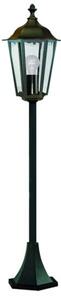 Alex Outdoor 1 Light Post Lamp In Black With Clear Glass