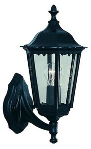 Alex Outdoor Wall Light In Black With Clear Glass