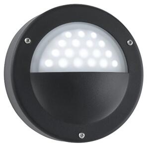 LED Outdoor Wall Light In Black With Acid Glass