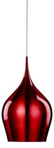 Vibrant 26cm Pendant Light In Wine Red