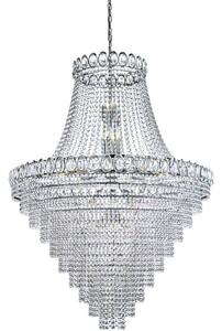 Louis Philipe Chandelier Light In Chrome With Crystal Beads