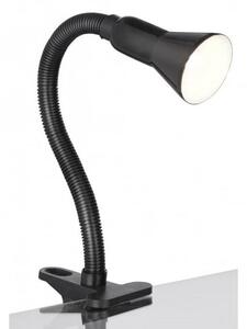 Desk Partner Single Light Black Desk Table Lamp With Flexi Clip