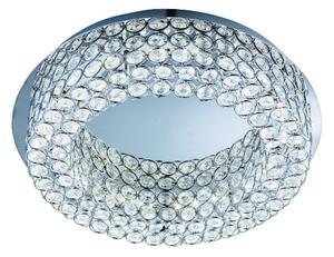 Vesta Ceiling Flush In Chrome With Crystal Buttons