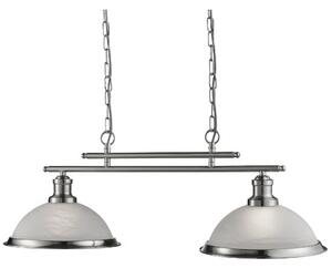 Bistro 2 Light Ceiling Bar In Satin Silver