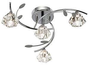 Sierra Ceiling Light In Chrome And Sculptured Glass