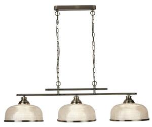 Bistro II 3 Light Ceiling Bar In Antique Brass