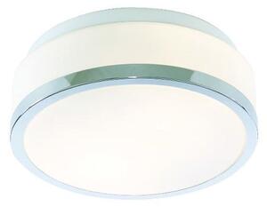 Discs Bathroom Ceiling Lamp Flush Fitting With Opal Glass Shade