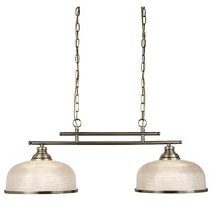 Bistro II 2 Light Ceiling Bar In Antique Brass