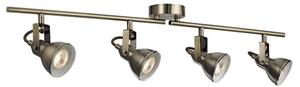 Focus Antique Brass Four Light Ceiling Spotlight