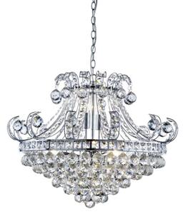 Bloomsbury 6 Light Chandelier In Chrome And Clear Crystal