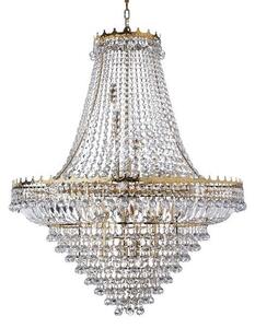 Versailles Gold 19 Light Chandelier Trimmed With Crystal