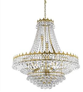 Versailles Gold 13 Light Chandelier Trimmed With Crystal