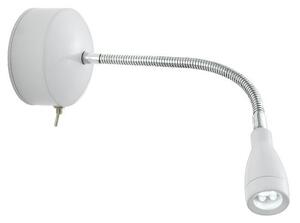 White Flexible Six Led Reading Light With Flexible Chrome Cable