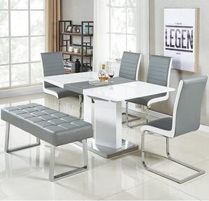 Belmonte Small Extending Dining Table Symphony Chairs And Bench