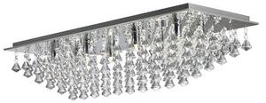 Hanna 8 Lights Ceiling Fitting With Clear Crystal Drops Chrome