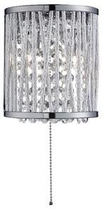 Elise 2 Light Chrome Wall Bracket With Crystal Drops