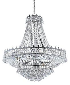 Versailles Chrome 13 Light Chandelier Trimmed With Crystal