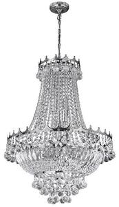 Versailles Chrome Nine Light Chandelier Trimmed With Crystal