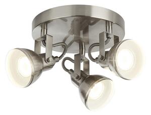 Focus Three Light Spotlight Disc In Satin Silver Finish