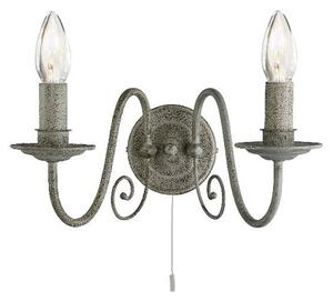 Greythorne Two Light Wall Bracket In Textured Grey Finish