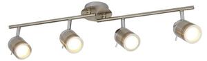 Striking Four Light Satin Silver Bathroom Spot Split-bar