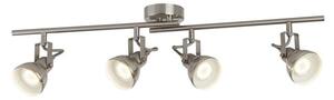 Focus Four Light Spotlight Split Bar In Satin Silver Finish