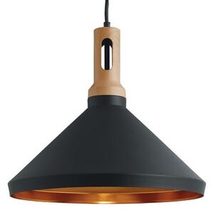 Cone Matt Black Pendant Lamp With Adjustable Ceiling Height