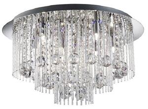 Beatrix Chrome Blue Led Ceiling Light With Crystal Drops