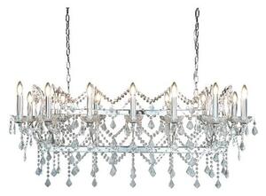 Beautiful Clear Crystal Light Pendant Bar In Chrome