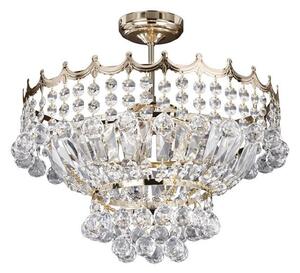 Versailles Gold Five Light Fitting Trimmed With Crystal