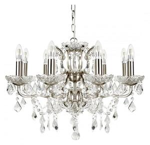 Beautiful Eight Light Chandelier In Clear Crystal Drops