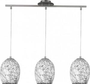 Crackle White Mosaic Glass Celing Light With Dome Shades