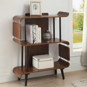 Hector Contemporary Wooden Bookcase In Walnut