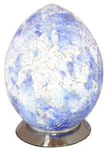 Mosaic Blue Egg Lamp