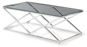 Vauxhall Clear Glass Coffee Table With Chrome Frame