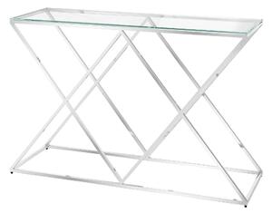 Vauxhall Clear Glass Console Table With Chrome Frame