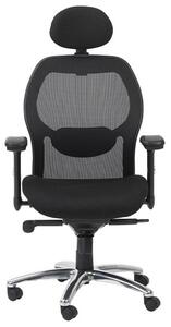 Premix Fabric Home And Office Chair With Chrome Base In Black