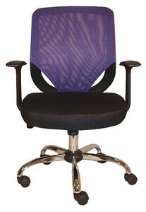 Albany Fabric Home And Office Chair With Chrome Base In Purple