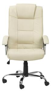 Hoaxing Faux Leather Home And Office Chair In Cream