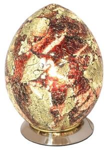 Mosaic Orange And Gold Egg Lamp