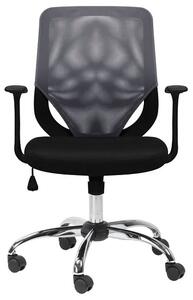 Albany Fabric Home And Office Chair With Chrome Base In Grey