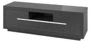 Martley High Gloss TV Stand With 2 Doors In Grey And LED