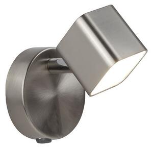 Quad Square Head Spot Wall Bracket In Satin Silver